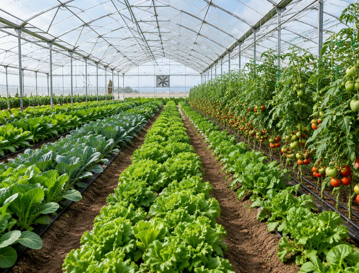 Illustrative greenhouse crops photograph